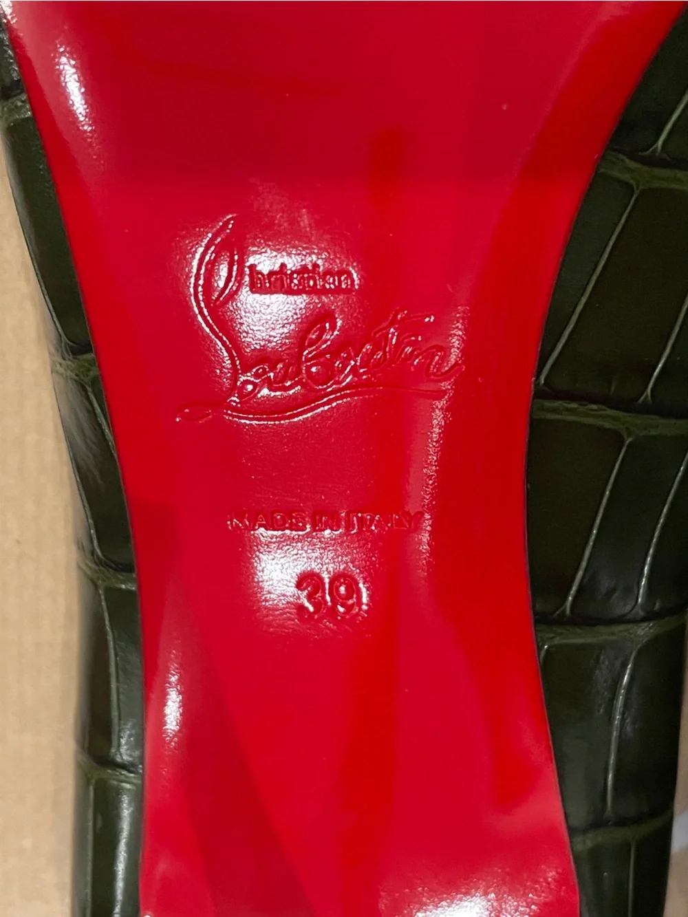 Green Christian Louboutin Kate 100 size 39